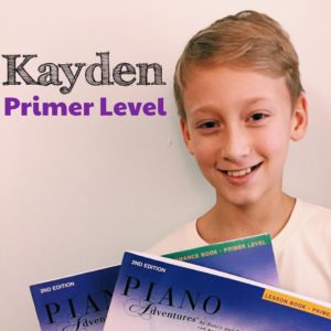 Kayden prier level, boy smiling