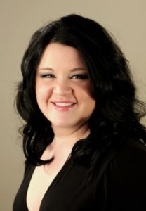 Smiling dark haired woman